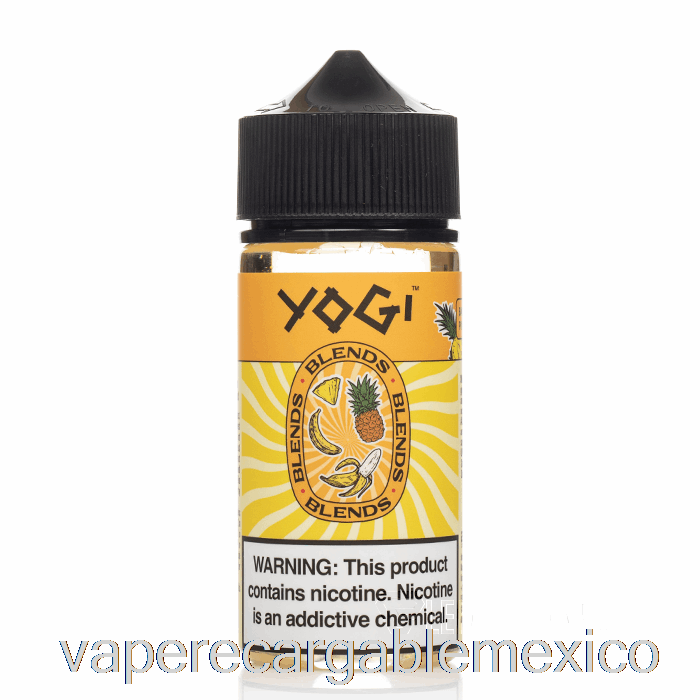 Vape Recargable Plátano Piña Hielo - Yogi Blends - 100ml 0mg